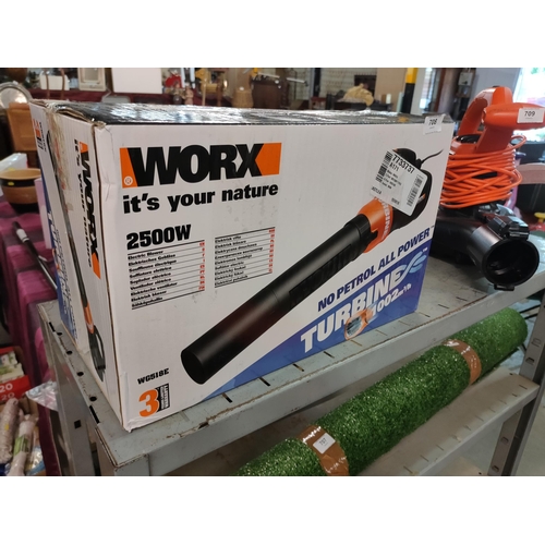 708 - WORX 2500W BLOWER SEALED BOXED