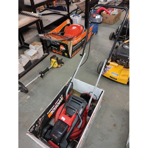 720 - EINHELL MOWER WITH BATTERY AND CHARGER