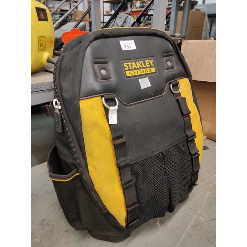 739 - STANLEY FATMAX TOOL RUCKSACK BAG