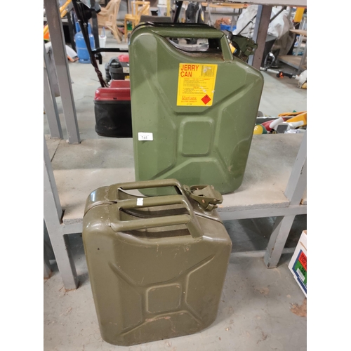 745 - 2 X 25L METAL JERRY CANS