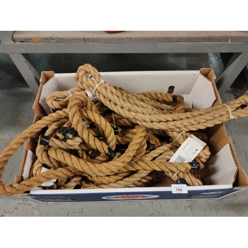 749 - JOB LOT OF HESSIAN  ROPE