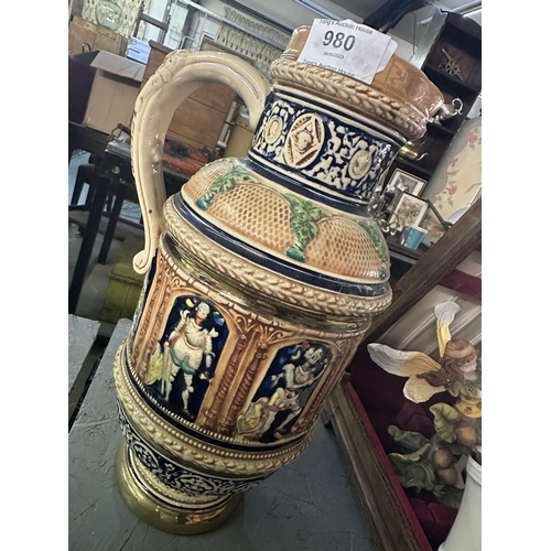 980 - Large decorative German ceramic jug