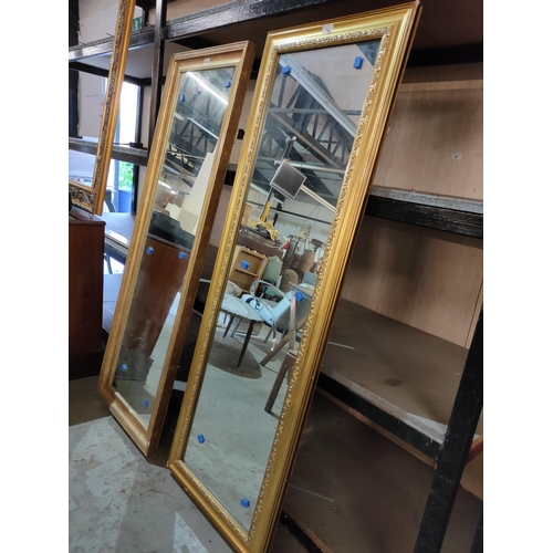 1641 - Gilt framed very heavy quality full length mirror