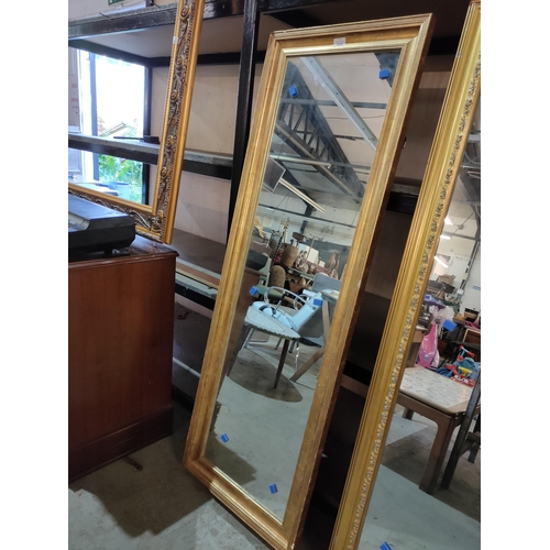 1642 - Full length gilt framed mirror