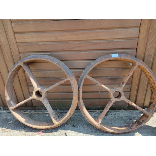 39 - CAST IRON WHEELS