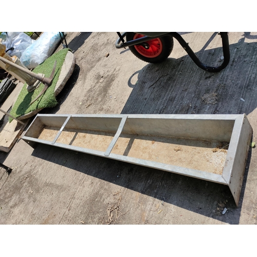 4 - Large galvanised trough 6ft