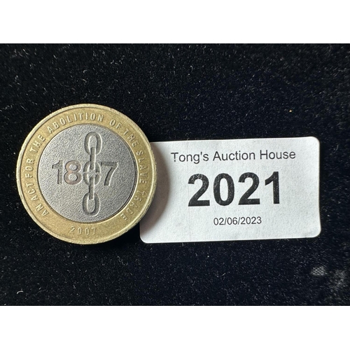 2021 - Collectible £2 coin for the Act for the Abolition of the Slave Trade