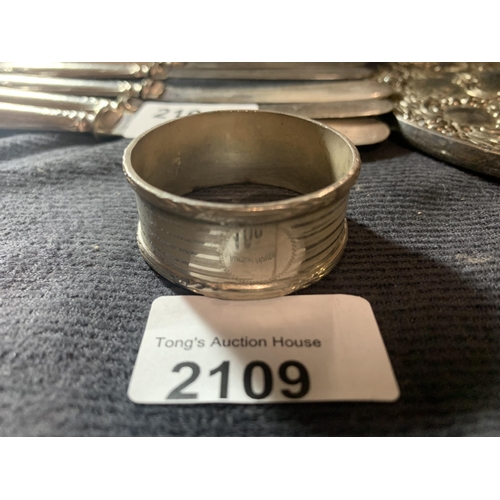 2109 - Hallmarked Sterling Silver napkin ring