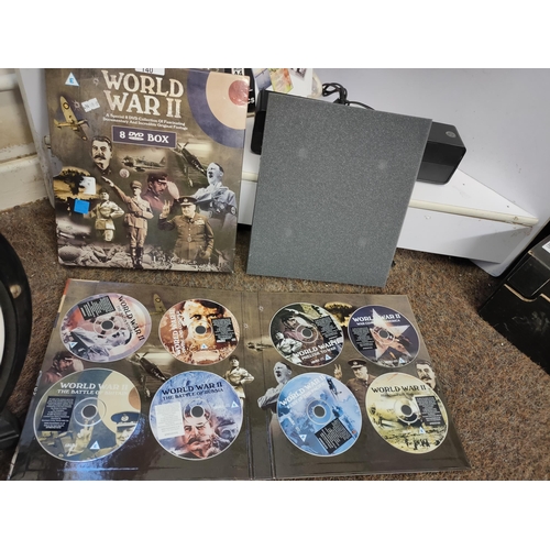 140 - Box set of 8 World War 2 DVD's providing a faxinating documentary and incredible original footage