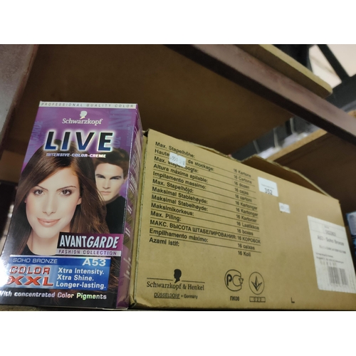 352 - BRAND NEW 
22 boxes of SCHWARZKOPF LIVE SOHO BRONZE HAIR DYE