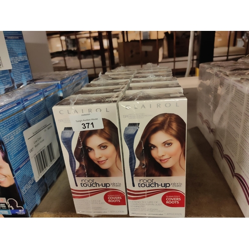 371 - BRAND NEW
12 BOXES OF CLAIROL PERMANENT ROOT TOUCH UP IN MEDIUM AUBURN/REDDISH BROWN