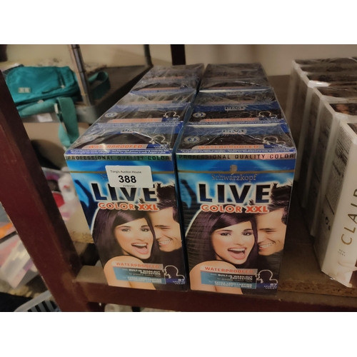 388 - BRAND NEW
12 BOXES OF SCHWARZKOPF LIVE MYSTIC VIOLET HAIR DYE