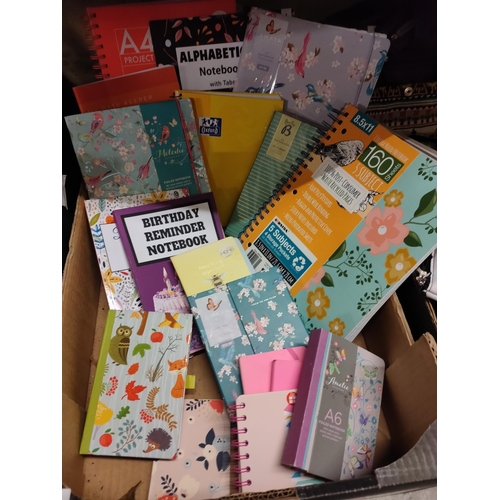 547 - Wonderful selection of brand new journals, event reminder books, exercise books and much else