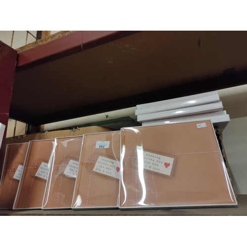 562 - 10 beautiful, brand new and boxed wedding guest books. Inside are blank cream pages so you can use t... 