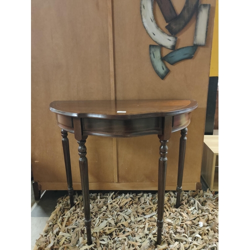 687 - Lovely inlaid wooden hall table, beautiful colour