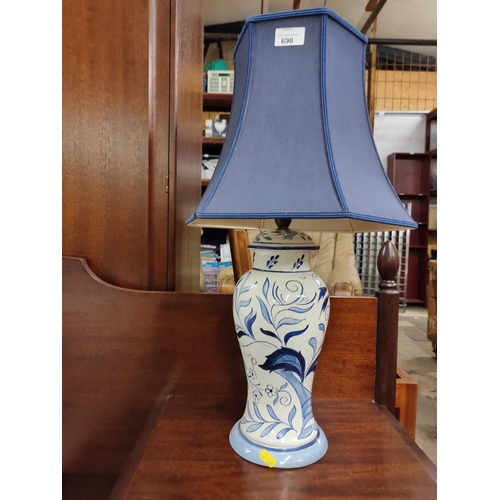 698 - Beautiful blue Casa Pufo table lamp