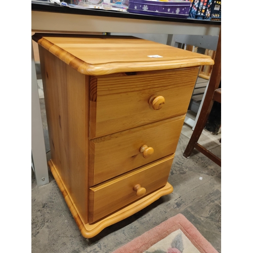 700 - Lovely pine bedside cabinet with 3 drawers