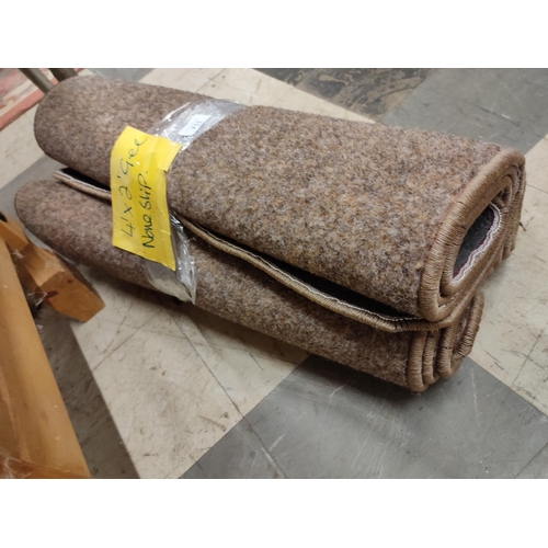 711 - 3 non slip rugs, each 4 x 2'