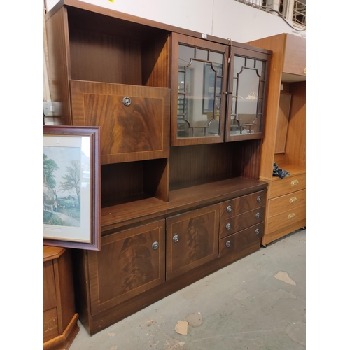 745 - Large tall sideboard/display cbinet measures 158 x 39 x 169 cm tall