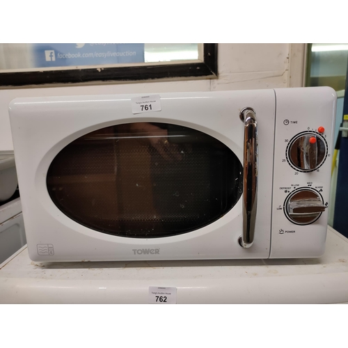 761 - Tower 800 watt microwave oven 
good working order