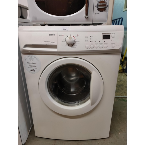 762 - Zanussi flexi dose 6kg washing machine.