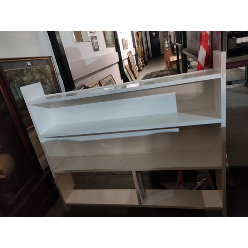 112A - LARGE WHITE PAINTED SHELF UNIT