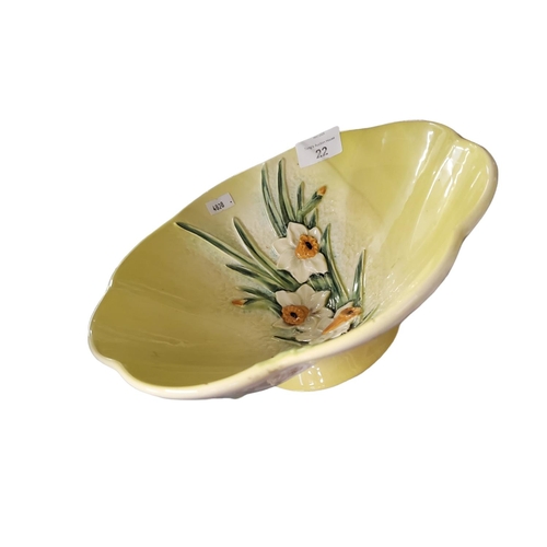 22 - Gorgeous Beswick bowl with a charming springtime theme, decorated with daffodils. A lovely cheery ch... 