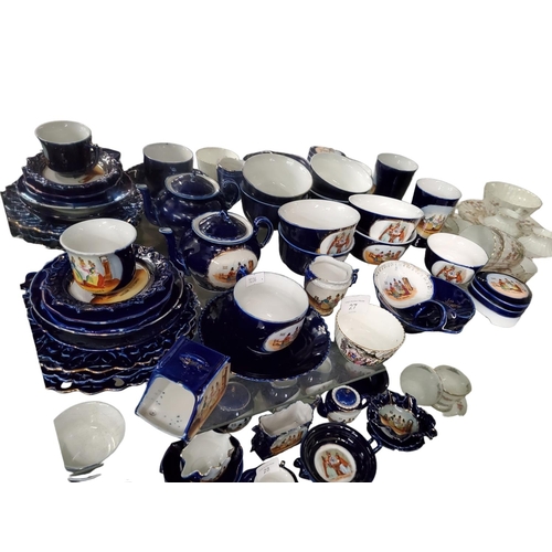 27 - Stunning collection of Welsh ceramics with charming pictures depicting tradition Welsh costume. Incl... 