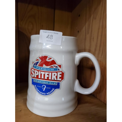 48 - Premium Spitfire Kentish Ale tankard by Shepherd Neame