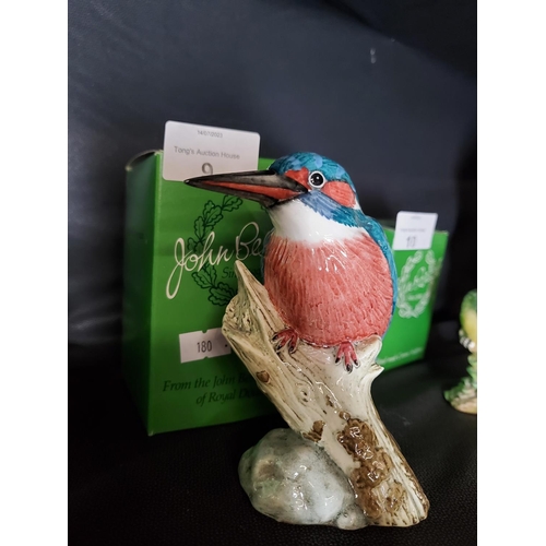 9 - Vintage R J Mack (ex Beswick designer) bone china Kingfisher figurine in wonderful condition. Gorgeo... 