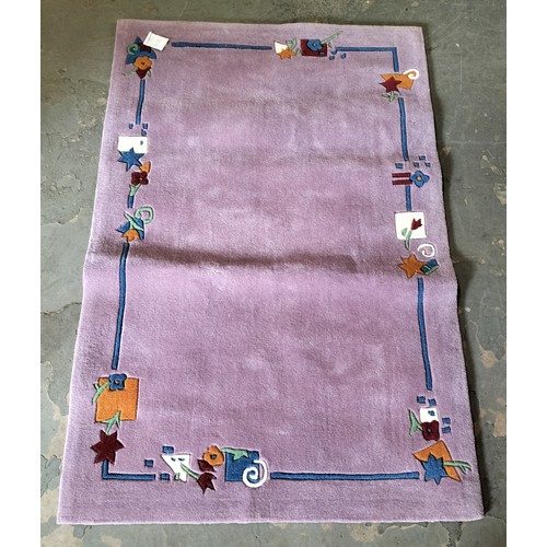 400 - Lovely lilac rug, approx 180 x 120cm