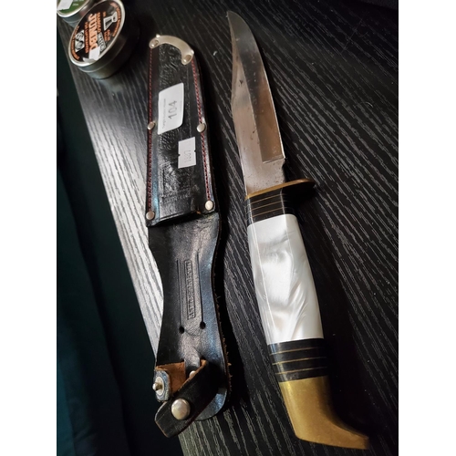 104 - ORIGINAL BOWIE KNIFE IN SHEATH