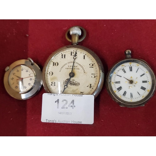 124 - Collection of 3 pocket watches