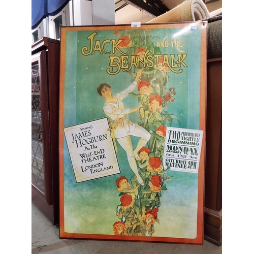 403 - Large metal sign depicting a replica of the advertising poster for the 1910 West End Theatre product... 