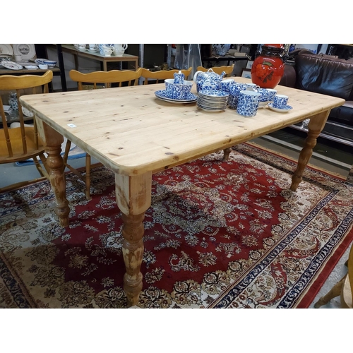 430 - Rustic Pine kitchen table, perfect for your country kitchen, approx 182 x 94cm