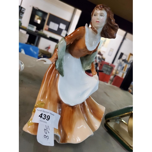 439 - Gorgeous Royal Doulton figurine of Autumntime, created exclusively for the International Collectors ... 