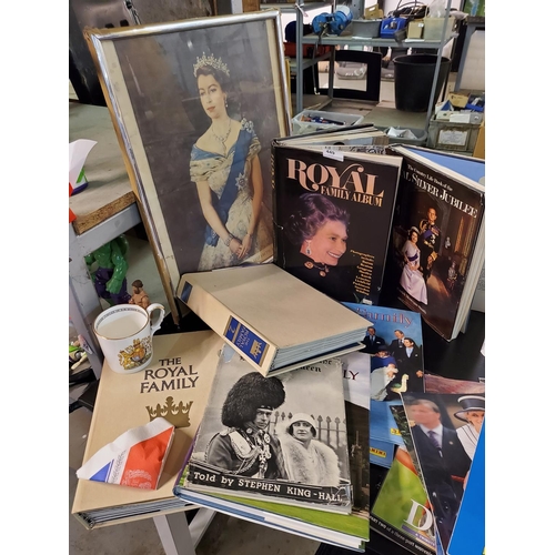 449 - Celebrating the Royal Family, a large and comprehensive collection of books, magazines and a mug sho... 