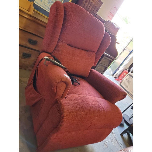 372A - Gorgeous rust red coloured electric recliner armchair GOOD WORKING ORDER