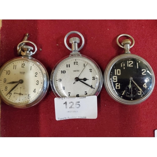 125 - Collection of 3 Smiths pocket watches