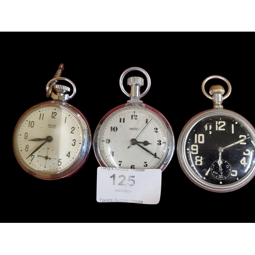 125 - Collection of 3 Smiths pocket watches