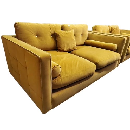 329 - Sofology two seater sofa. Supreme comfort. Details - deep button detailing on both sides. One square... 