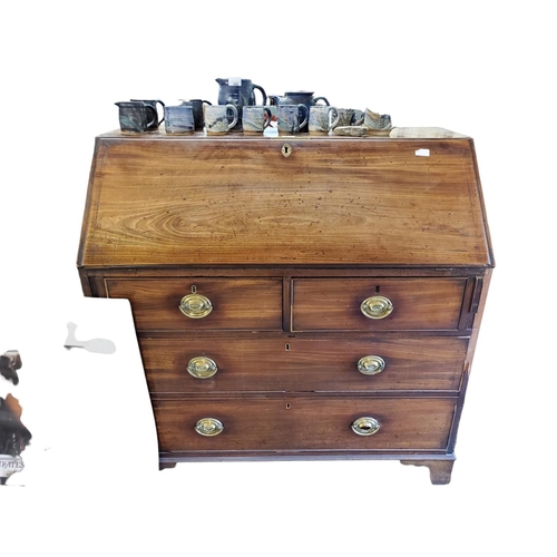 389 - Beautiful and large desk unit with fold down writing table. 2 over 2 drawer formation and many littl... 