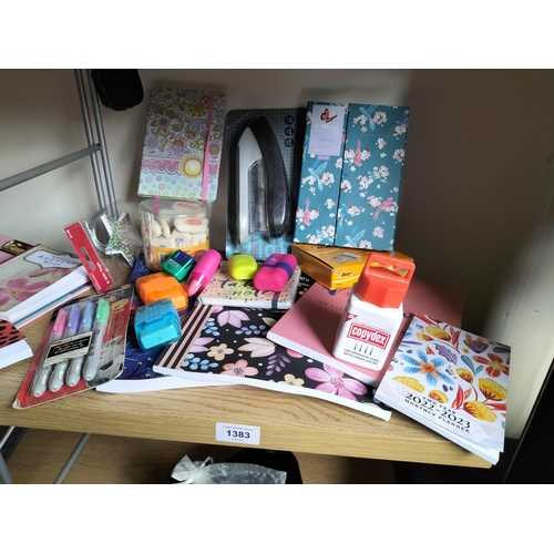 1383 - A selection of new stationary items including sharpies, notebooks and so much more