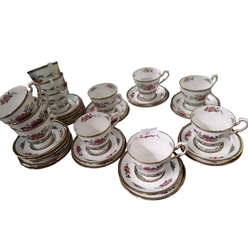 25 - Paragon Tree of Kashmir set of cups, saucers and side plates