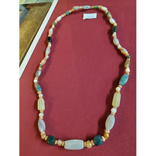 249 - Beautiful long necklace with beautiful stones