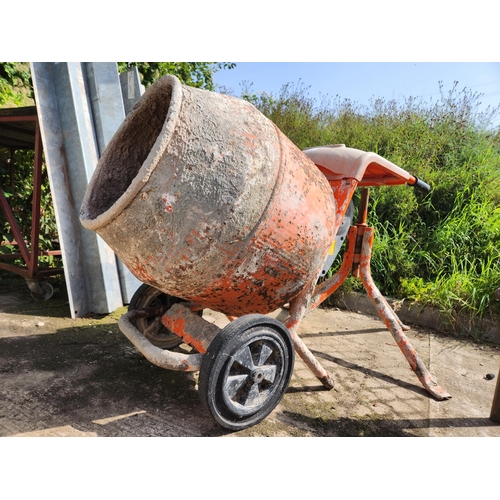 4 - BELLE MINIMIX 150 CEMENT MIXER WITH STAND - GOOD WORKING ORDER