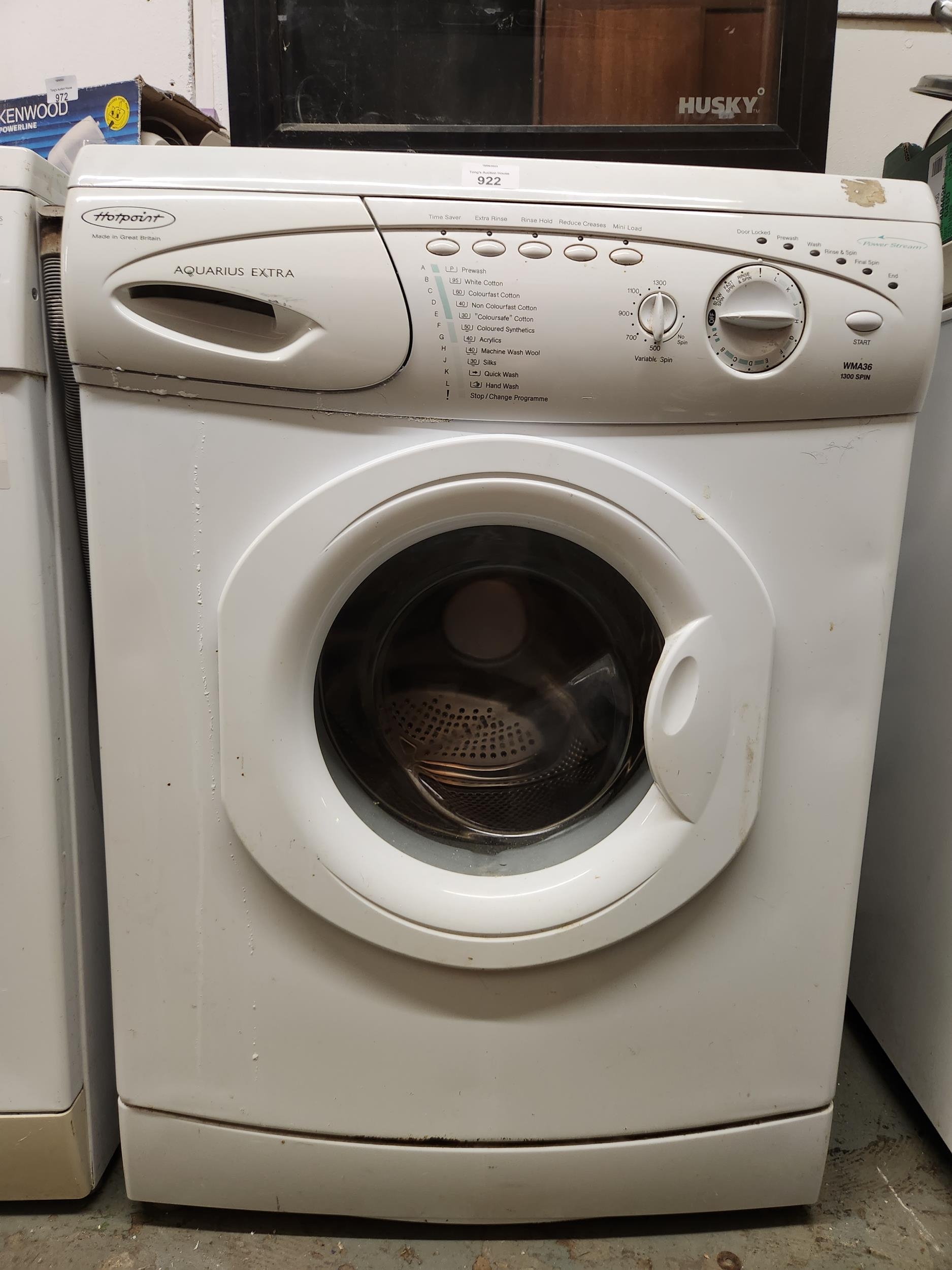 hotpoint aquarius extra washing machine