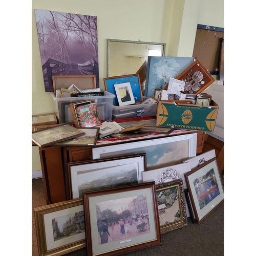 1544 - HUGE COLLECTION OF ART, PICTURES, FRAMES