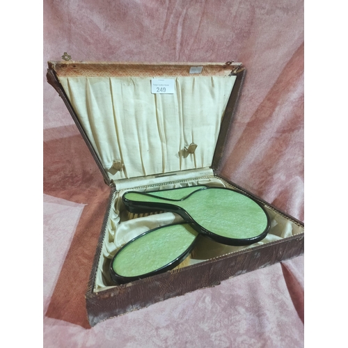 249 - Boxed Mid century dressing table set