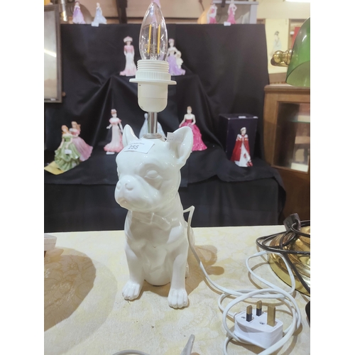255 - Really fun French Bulldog table lamp signed by artist, one off